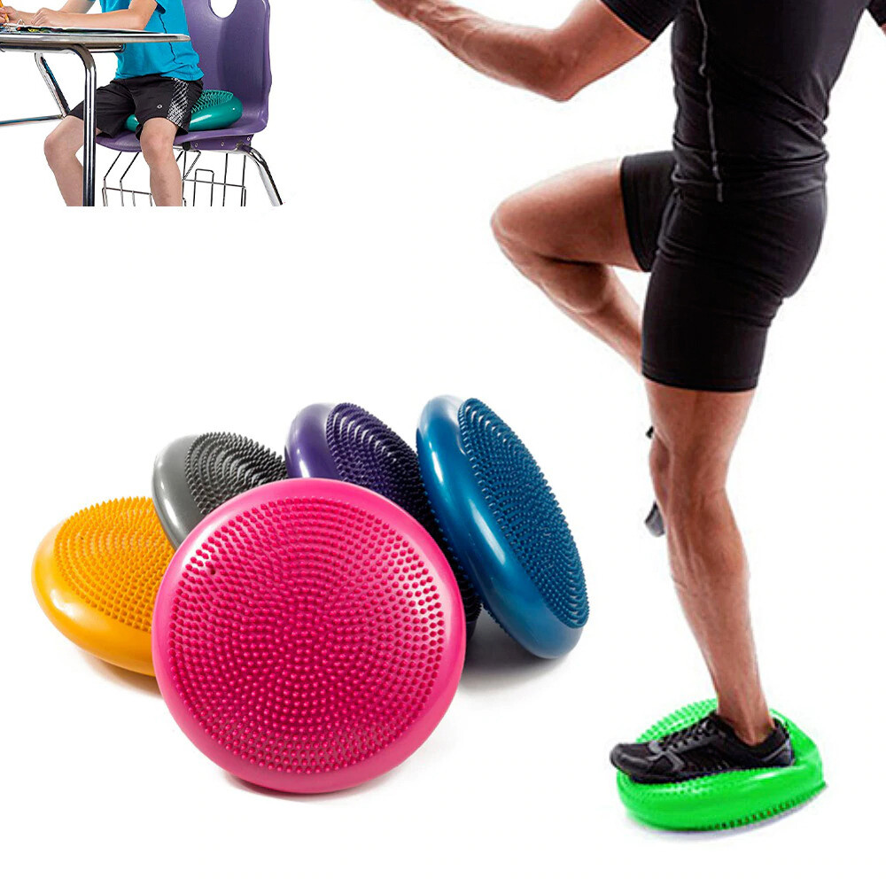 CUSCINO GONFIABILE PVC BALANCE PER ESERCIZI FITNESS CONTRO MAL DI SCHIENA 4115