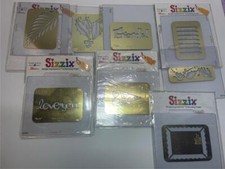 HUGE LOT OF 8 Sizzix Simple Impressions Embossing Folders - See All Pictures
