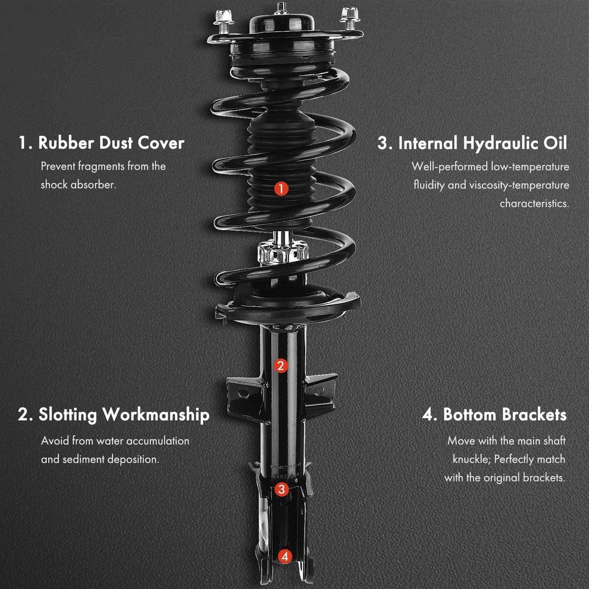 2x Front Quick Strut Shocks & Coil Spring Assembly