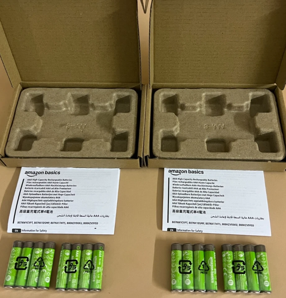 4 x Amazon Basics AAA High-Capacity 850mAh NiMH Rechargeable 32 Batteries total - Image 3 of 4