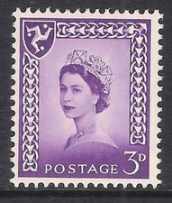 Isle Of Man 1963 sg2a 3d Deep Lilac Chalk Surfaced Paper Chalky MNH A615