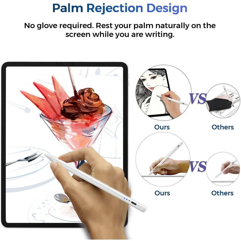 Lápiz óptico lápiz activo (2.ª generación) para Apple iPad/Pro/Mini/Air 2018-2023 Foto 4 de 4