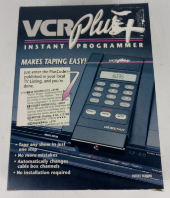 Vintage VCR Plus+ Instant Programmer Gemstar (new old stock)