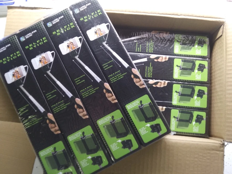 24-PACK Selfie Stick Extendable Handheld Monopod Camera Pole iPhone Samsung LG - Image 2 of 4