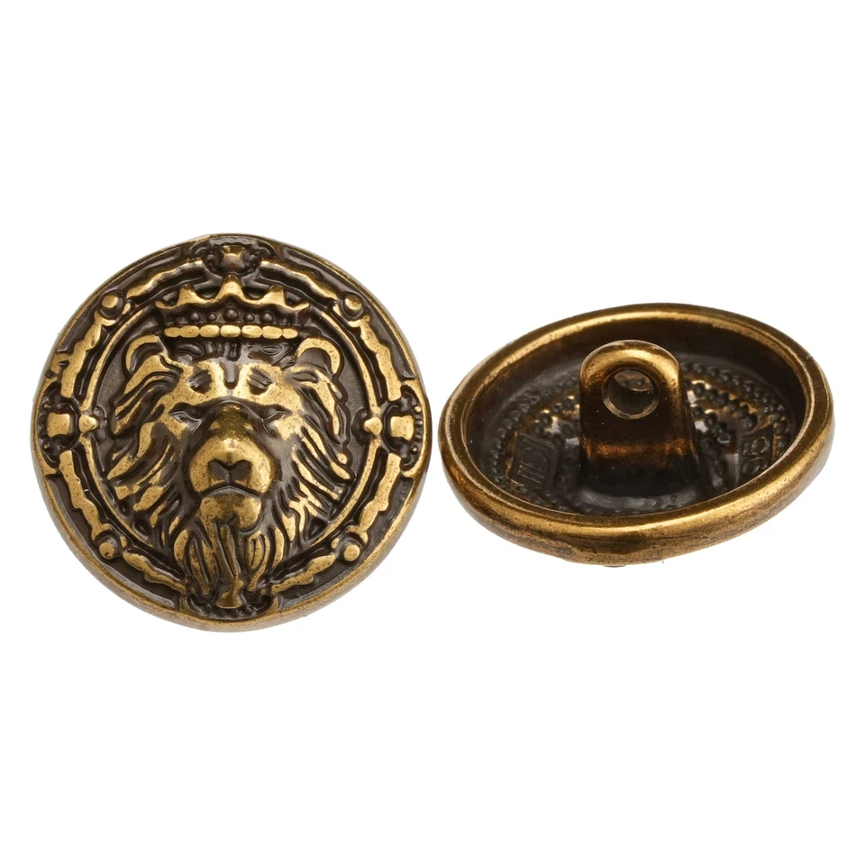 5pcs Lion Head Metal Button, Royal Style for Coats and Blazers Sewing DIY Crafts - Image 2 of 3