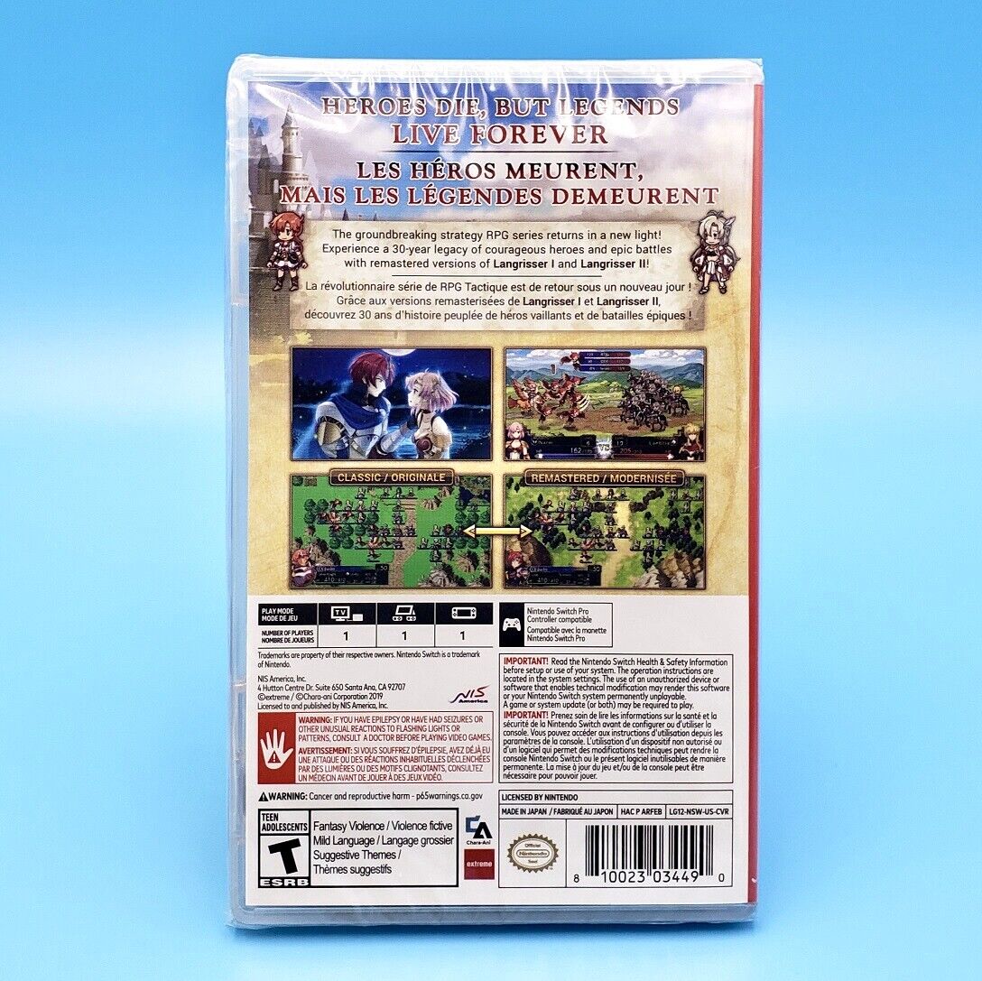 Nintendo Switch LANGRISSER I & II Nintendo Switch Amazon.com: Langrisser I & II (Switch) (Nintendo Switch