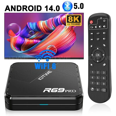 2025 Smart TV BOX Android14 8K 128 GB 2.4G/5G WIFI6 Media Player Octa Core USB - Bild 1 von 4