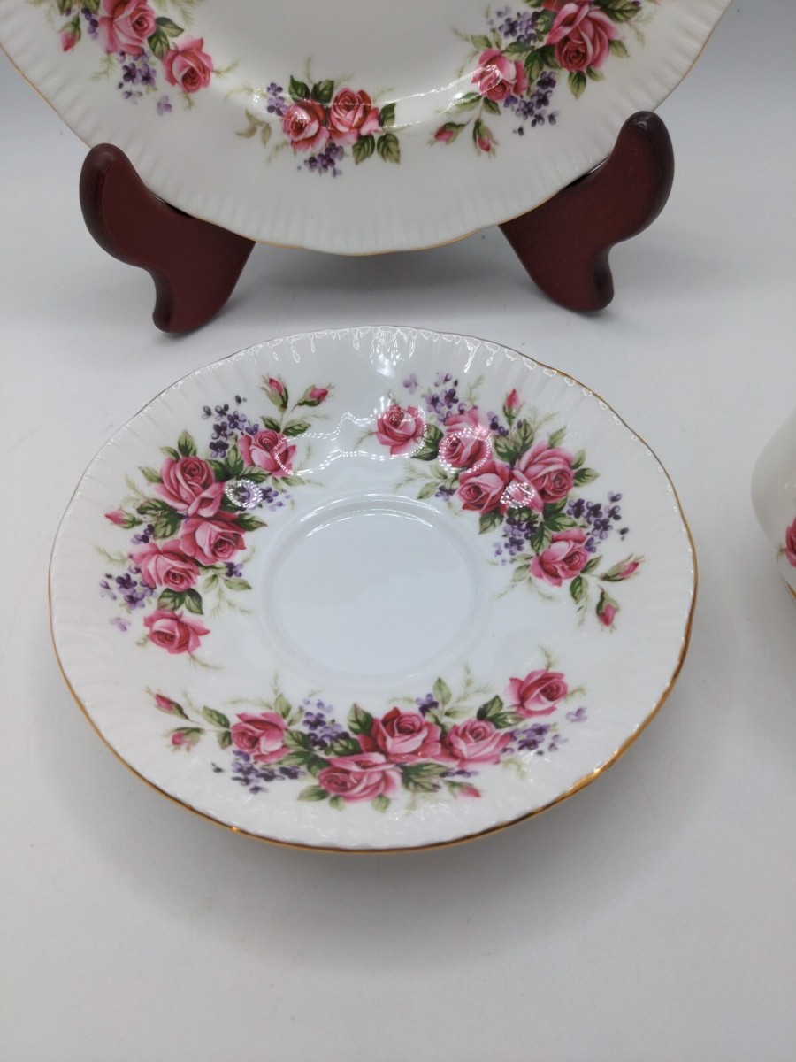 Vintage Paragon Majesty The Queen 3 Piece Coffee Saucer & Plate
