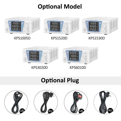 WANPTEK KPS1005D 600W Variable 30V 20A Bench DC Power Supply 4-Digit LED Display - Picture 4 of 8