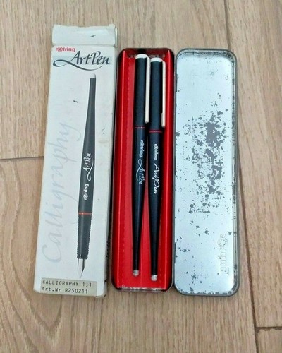 Rotring Vintage Pen Fountain Nib Germany Silver M 600 Old working.