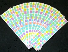 Mrs Grossman Ten 2x6" Sheets 'Pastel Alphabet' Sticker Sheets (c-1993)