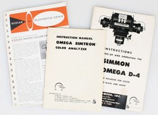 SET OF 3 DARKROOM EQUIPMENT MANUALS