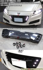 Fits 11-12 Honda Cr-z Mu-gen Style Front Grill License Holder Abs With Led