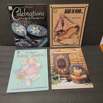 Lot of 4 Tole Painting Books Pat Olsen Jayna James Mary McLean Gail Anderson