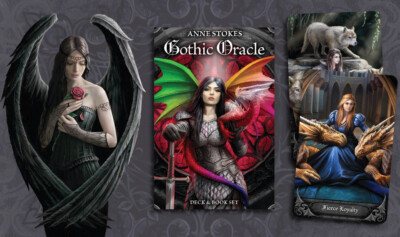 Anne Stokes Gothic ﻿Holographic Oracle Cards ASG48  w/ Guidebook