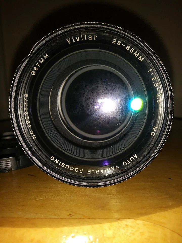 Lente de cámara Vivitar 67 mm 28-85 mm f2,8-3,8 zoom imagen Tamron herramientas de fotografía Foto 2 de 4