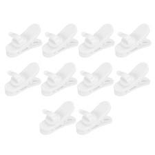 10 Pcs 360 Degree Rotate Headphone Wire Clip 0.94"x0.31"x0.47" White