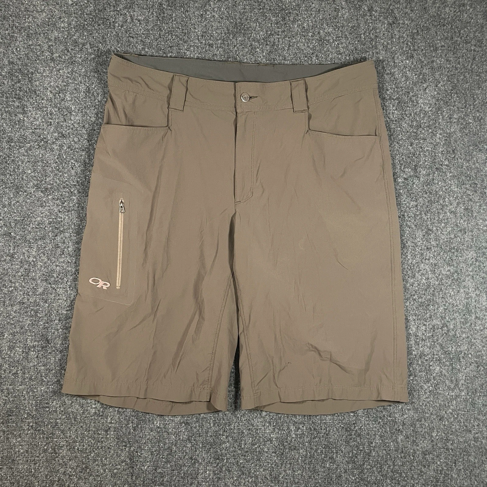Outdoor Research Shorts Mens 38 Brown Ferrosi 12" Stretch Nylon Cargo Hiking