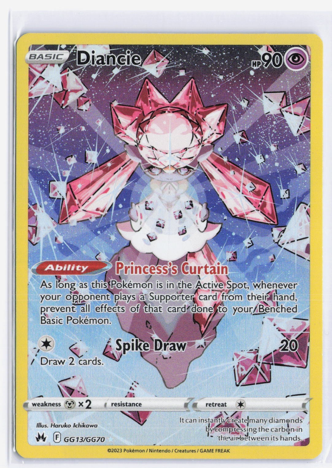 Diancie GG13/GG70 Crown Zenith Ultra Rare Pokemon TCG NM