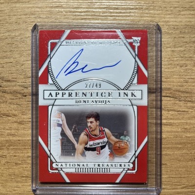 2020-21 National Treasures Deni Avdija Apprentice Ink RC Auto #/49 Wizards