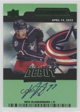 2022-23 Credentials Debut Ticket Access Green /25 Nick Blankenburg Auto 1pc9