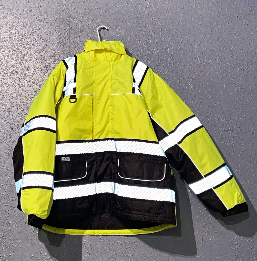 Pyramex Hi-Vis Reflective Parka Jacket ANSI Class 3 3XL Regular Yellow/Black - product detail image 1