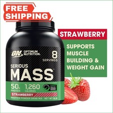 Optimum Nutrition Serious Mass Weight Gainer Protein Powder, Strawberry, 6 lb 14.90 per gallon