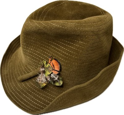 Vintage Bavarian Tyrolean Alpine Hat Green Trachten  display picture 2