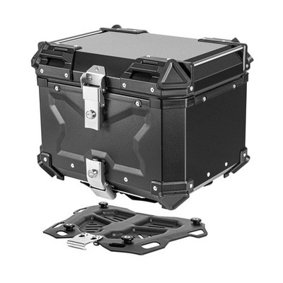 Motorcycle Top Case 45L, Aluminum Motorcycle Trunk, Waterproof Lockable Tail ...