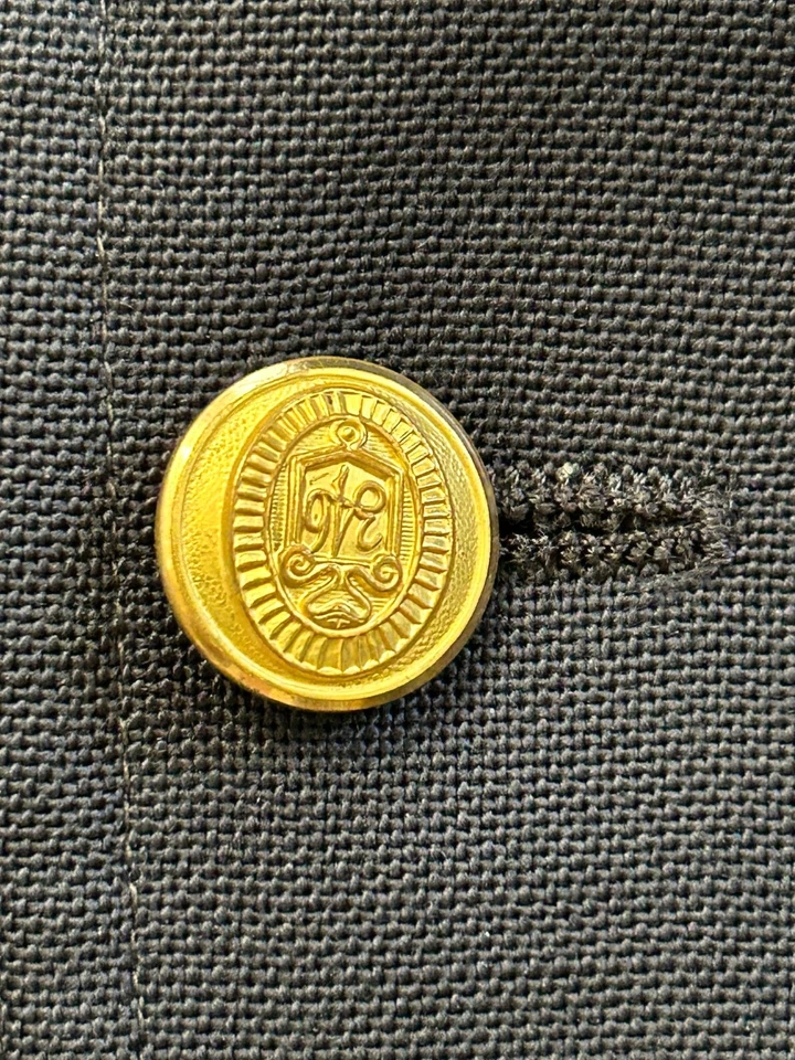 Brooks Brothers vintage union made blue wool hopsack 3 button blazer jacket 42R - Image 3 of 4