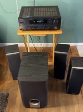 Onkyo 7.1 AV Home Theater Receiver Model HT-R540 With Speakers Subwoofer Bundle
