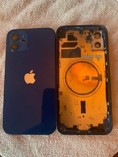 Apple iPhone 12 rear back housing glass chasis blue (C)