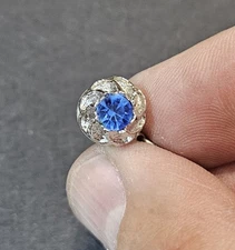 Blue Stone / Glass Tie Tack