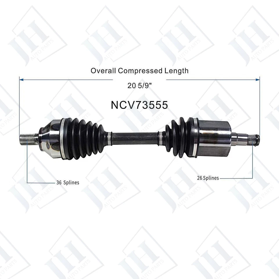 OE Front Pair Left Right CV Axle Shaft For 2004-11 Volvo S40 C30 V50 70 FWD Auto — 第 2/4 张图片