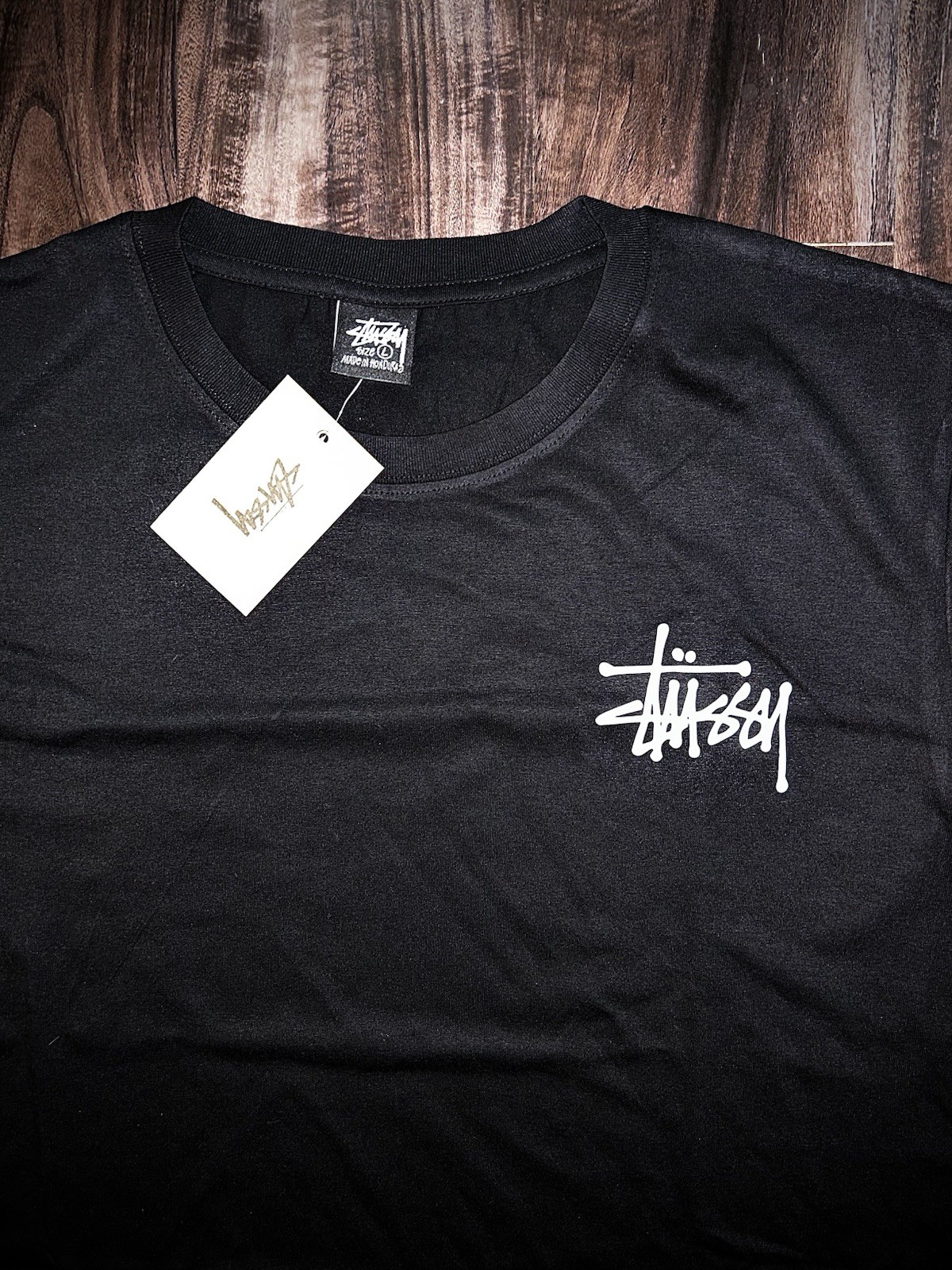 Stussy Men's Short Sleeve T-Shirt Black/White Size L New with Tags thumbnail 2