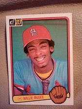 1983 Donruss - Willie McGee #190 (RC) Rookie Baseball Card. rookie card picture