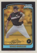 2003 Bowman Draft Chrome Gold Refractor 28/50 Edgar Gonzalez #BDP132 4xw
