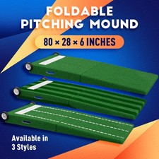 New Portable Foldable Baseball Softball Pitching Mound, 80×28×6 Inch with Wheels