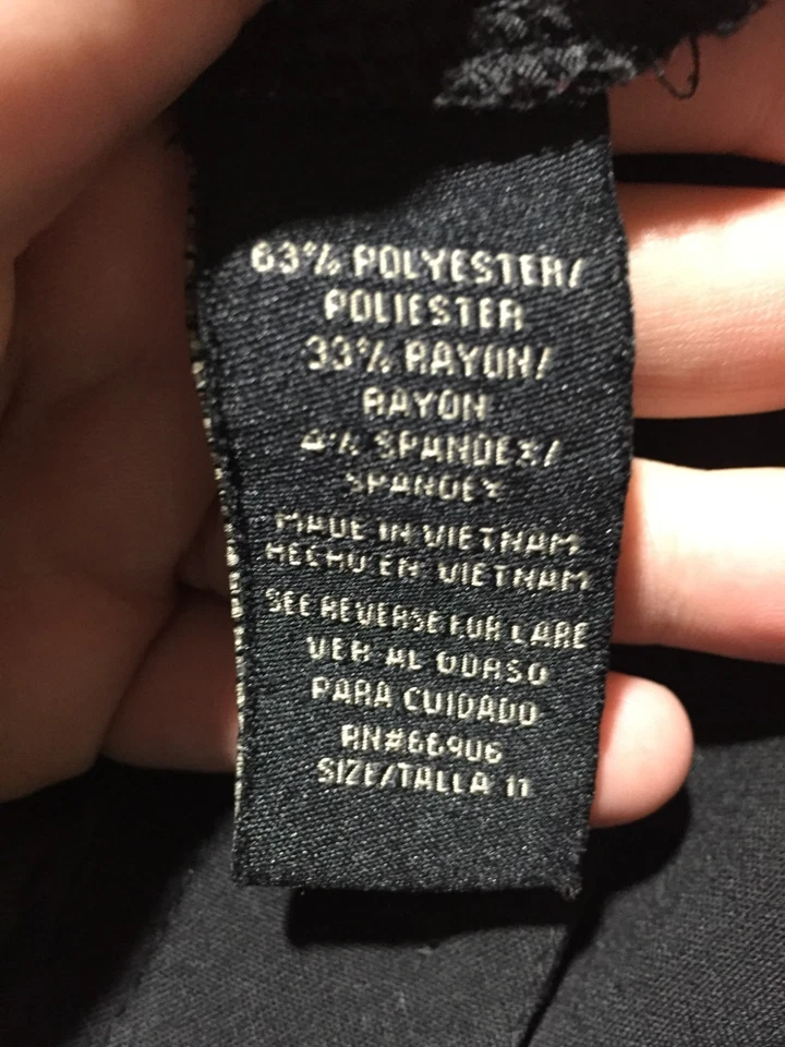 Pantalones de vestir Star City Logan para mujer 11 negros acampanados en las piernas Foto 4 de 4