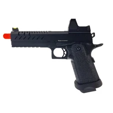 Vorsk Hi-Capa Pistol 5.1 GBB Red Dot Sight Full Metal Black