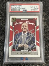 DICK VITALE 2017 PANINI DONRUSS FANS OF THE GAME AUTOGRAPH AUTO PSA