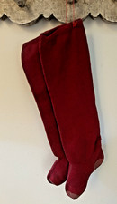 Antique Vintage Baby Socks Red Stockings Victorian Christmas Display