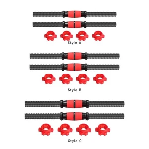 2Pcs Poignée Dumbbell Threaded Barre de barbarie réglable pour l'exercice Sport à domicile
