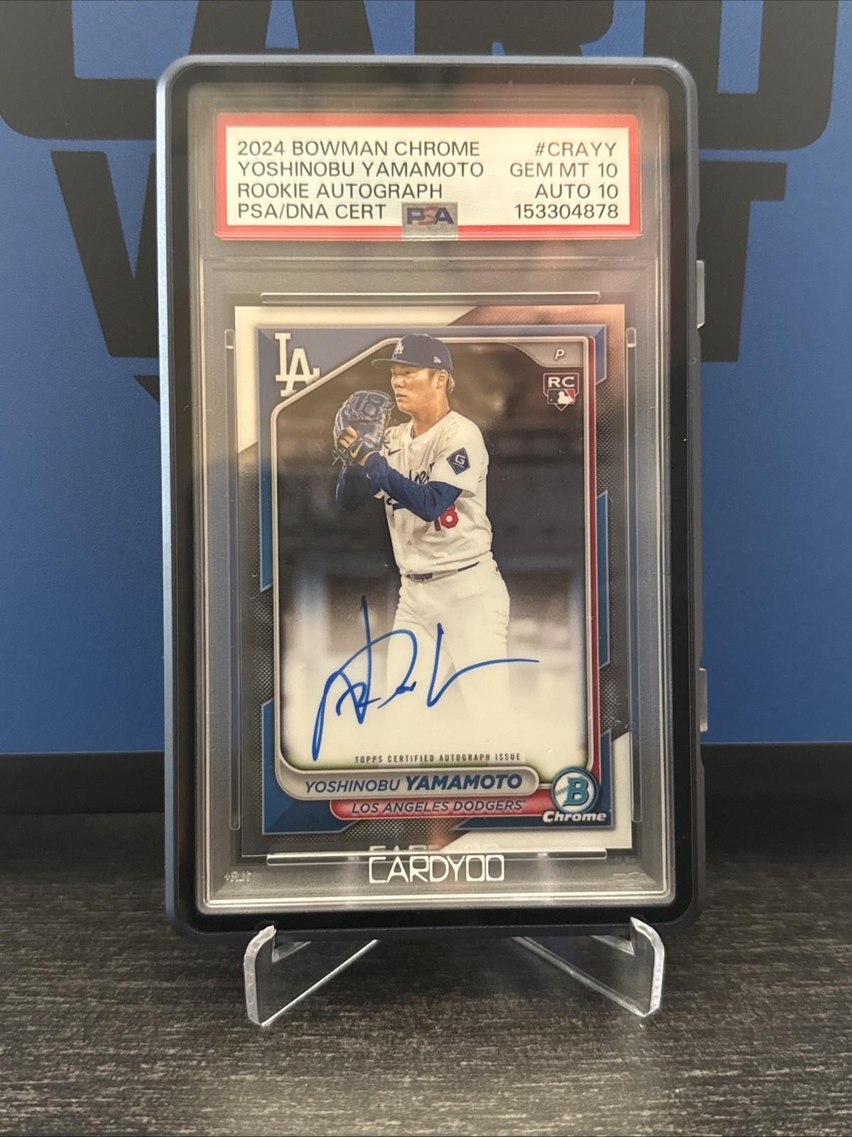 Yoshinobu Yamamoto 2024 Bowman Rookie Auto. Dodgers MVP -PSA 10/10 Gem PoP 4