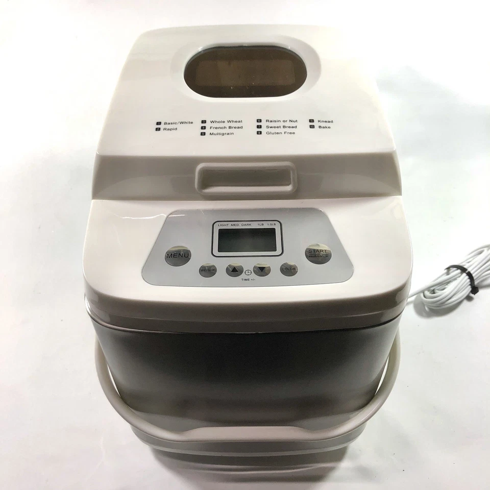 Cook's Essentials Bread Maker 1.5 lb Stainless Steel/ White EUC Used Twice 500W - Image 2 of 4