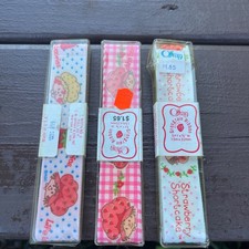 Vtg 1980s Offray Strawberry Shortcake Grosgrain Ribbon Lot of 3 New Old Stock