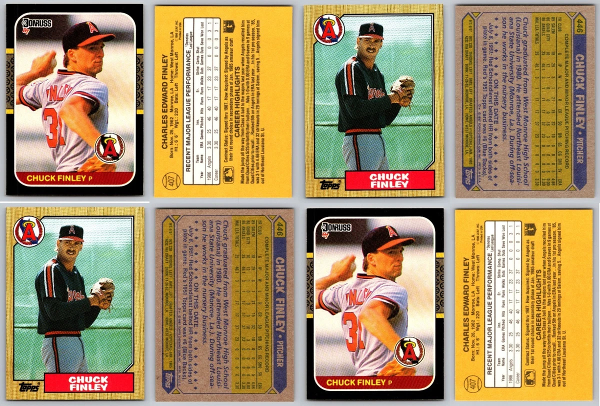 Chuck Finley Anaheim Angels Baseball Sports Trading Cards