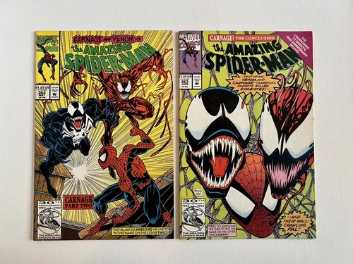 Amazing Spider-Man #362 #363 (1992) 2nd 3rd App Of Carnage Marvel Lot Of 2🔥