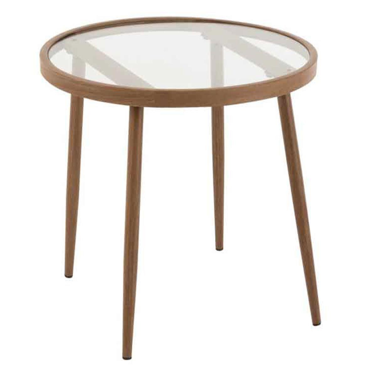Table gigogne élégante Fuolas de 50cm coloris marron avec finitions haut de gamme