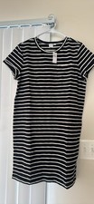 Gap Women's Short Sleeved Striped Dress, Size M